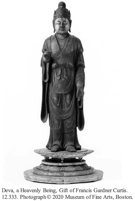 中国美術 清時代 大型彩絵禄神木彫像 高さ66cm古美術 木割れ有り